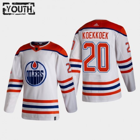 Kinder Eishockey Edmonton Oilers Trikot Slater Koekkoek 20 2020-21 Reverse Retro Authentic